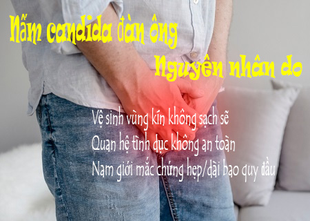 Nấm Candida đàn ông do nhiều nguyên nhân gây nên